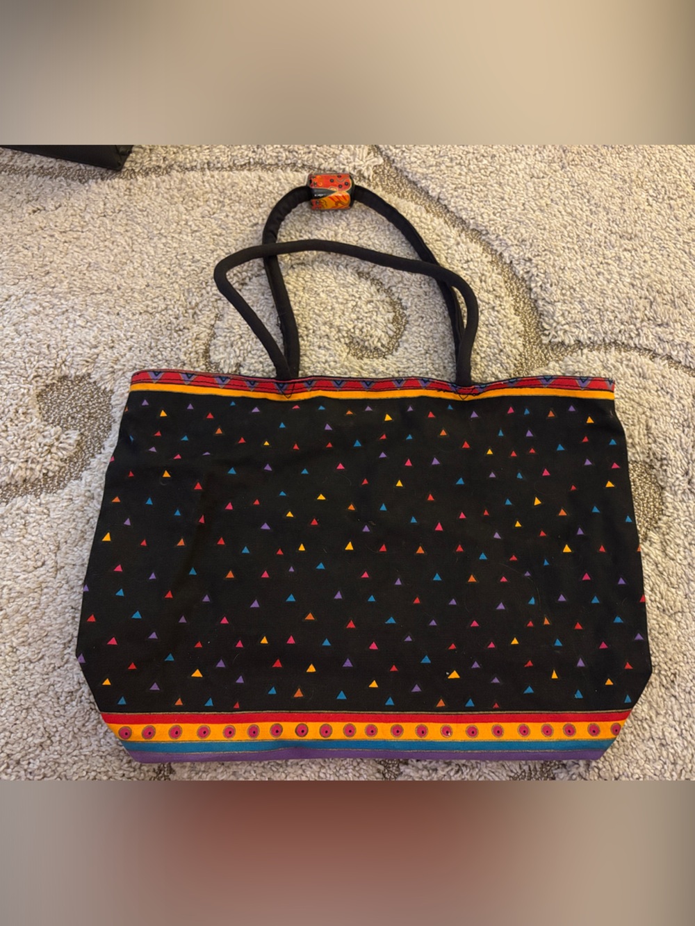 Laurel Burch Multicolor Cat Trio Tote - Picture 2 of 6